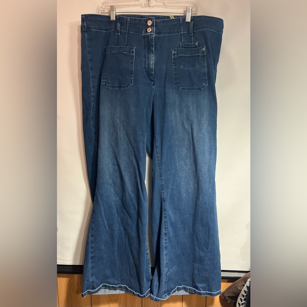 Maeve by Anthropologie Colette pants blue jeans size 20 inseam is 31 inches